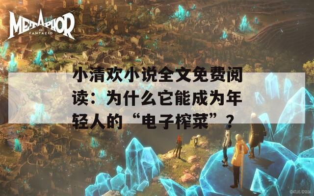 小清欢小说全文免费阅读：为什么它能成为年轻人的“电子榨菜”？