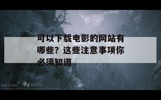 可以下载电影的网站有哪些？这些注意事项你必须知道