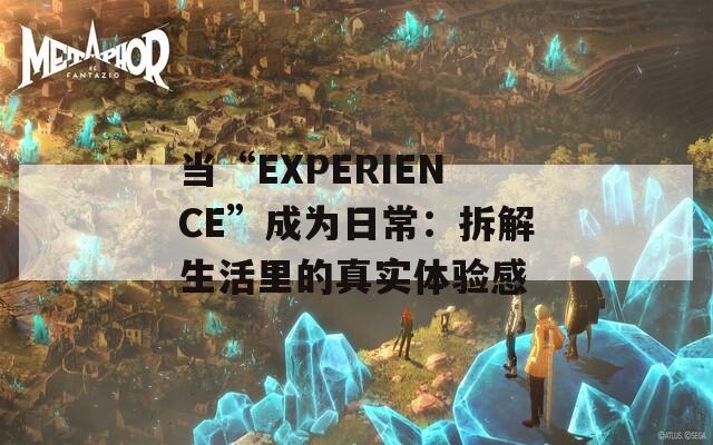 当“EXPERIENCE”成为日常：拆解生活里的真实体验感