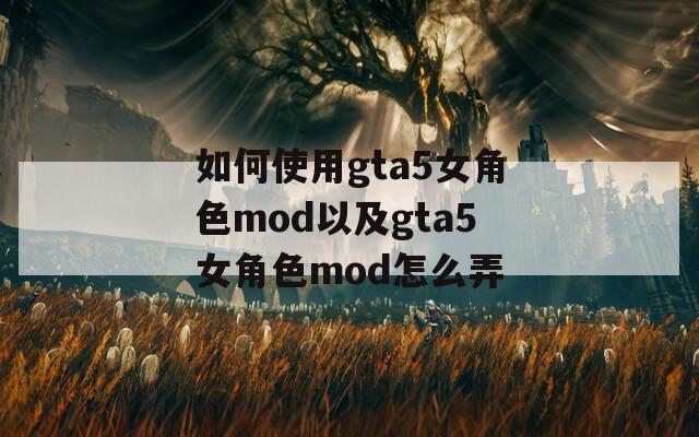 如何使用gta5女角色mod以及gta5女角色mod怎么弄